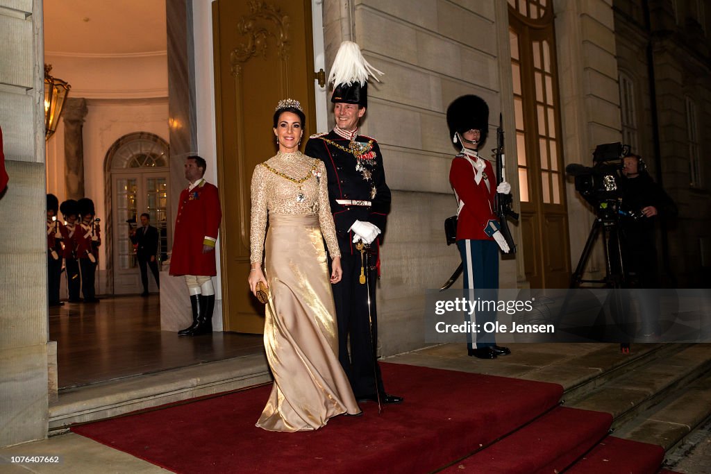 Danish Queen Margrethe Holds New Year's Banquet At Christian VII's Palace