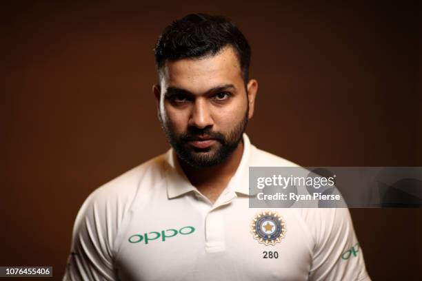 Rohit Sharma of India poses during the India Test squad headshots session at Adelaide Oval on December 03, 2018 in Adelaide, Australia.