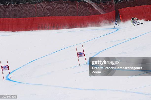 Stephan Keppler of Germany takes 2nd place during the Audi FIS Alpine Ski World Cup Men's SuperG on December 17, 2010 in Val Gardena, Italy.