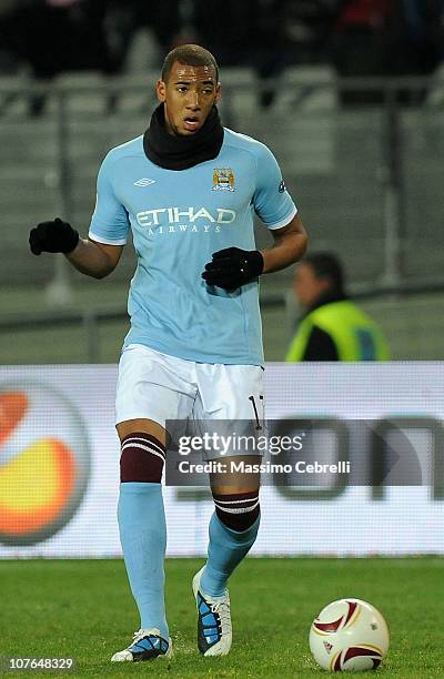 Jerome Boateng of Manchester City in action during the UEFA Europa League group A match between Juventus FC and Manchester City at Stadio Olimpico di...