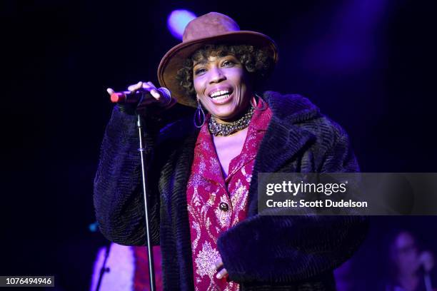 Singer Macy Gray performs onstage during the One Love Malibu Festival at King Gillette Ranch on December 02, 2018 in Malibu, California.