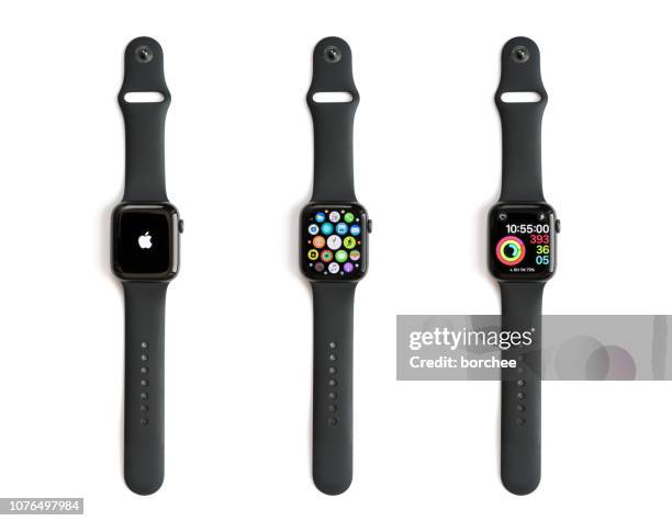 apple watch serie 4 - series 4 3 stockfoto's en -beelden