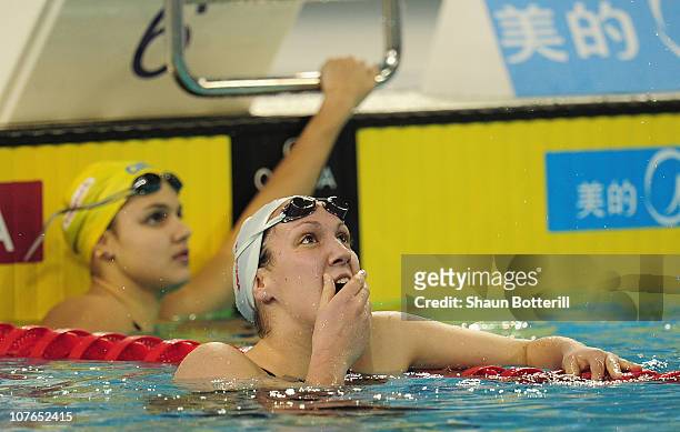 Alexianne Castel of France wins the gold medal in the final of the Women's 200m Backstroke during the 10th FINA World Swimming Championships at the...
