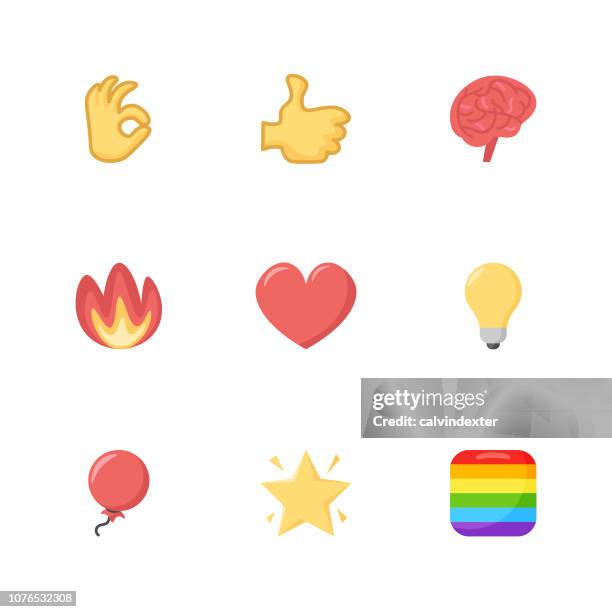 sammlung von emoticons - hirnverbrannt stock-grafiken, -clipart, -cartoons und -symbole