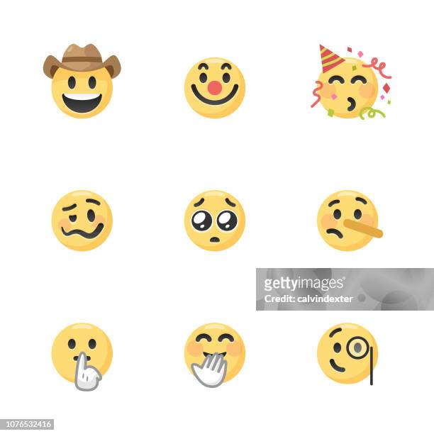 emoticons collection - clown stock illustrations