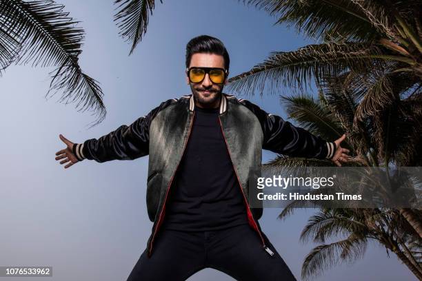 Bollywood actor Ranveer Singh poses during a profile shoot for HT at Novotel Hotel, Juhu, on December 15, 2018 in Mumbai, India.