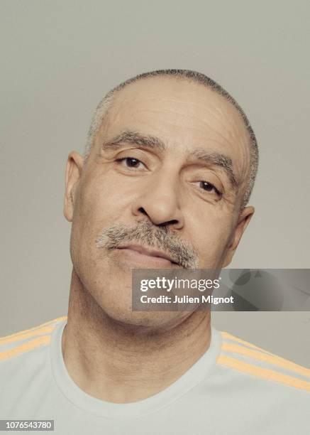 Decathlete Daley Thompson poses for a portrait on February 2018 in Monaco, France.