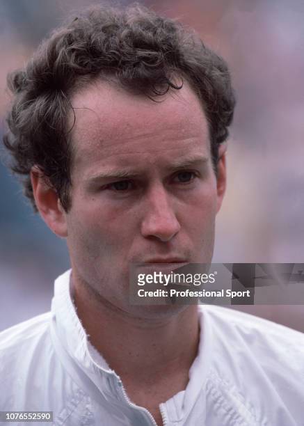 John McEnroe of the United States in action during the 1985 US Open at Flushing Meadows in New York, United States, circa August 1985.