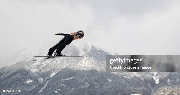 January 2019, Austria, Innsbruck: Nordic skiing / ski jumping: World Cup, Four Hills Tournament, Large Hills, Men, Qualification. Ryoyu Kobayashi...