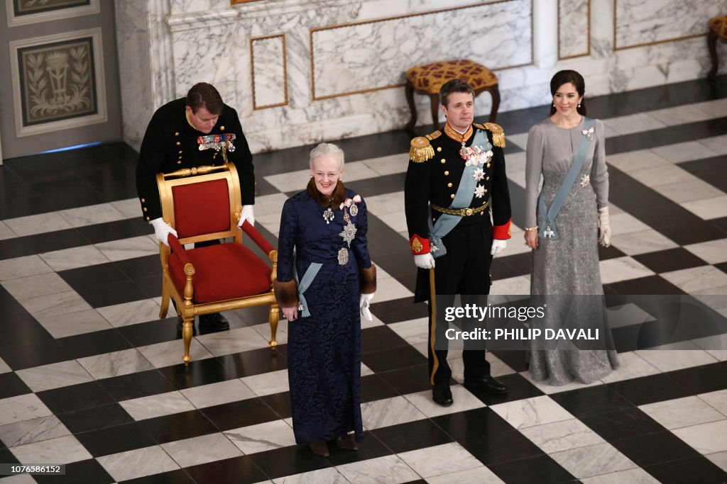 DENMARK-ROYALS-NEW-YEAR-RECEPTION