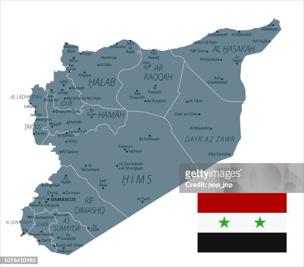 stockillustraties, clipart, cartoons en iconen met 30 - syrië - grijswaarden geïsoleerd 10 - homs