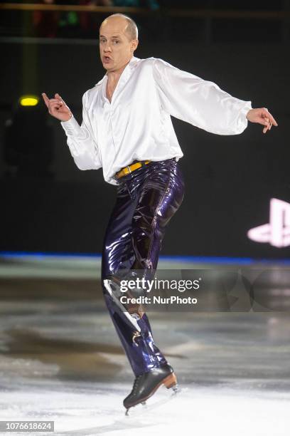 Canadian Ice Skater Kurt Browning performs during Revolution on Ice Madrid 2018 at Vista Alegre Palace in Madrid, Spain. December 2018.