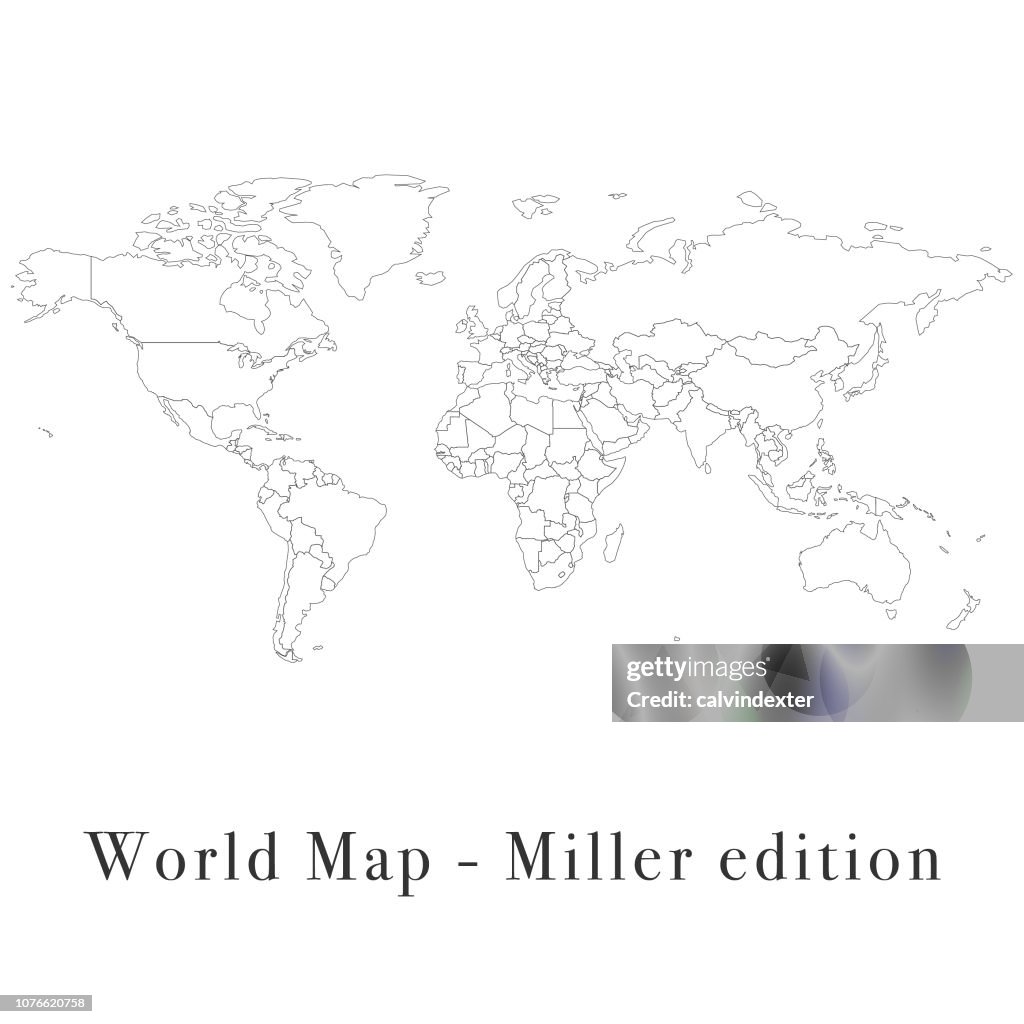 Edición de mapa mundo Miller