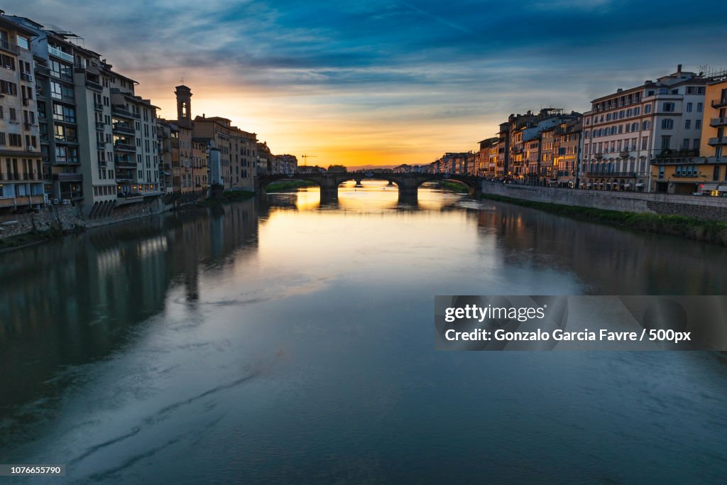 Sunset from Ponte Vecchio