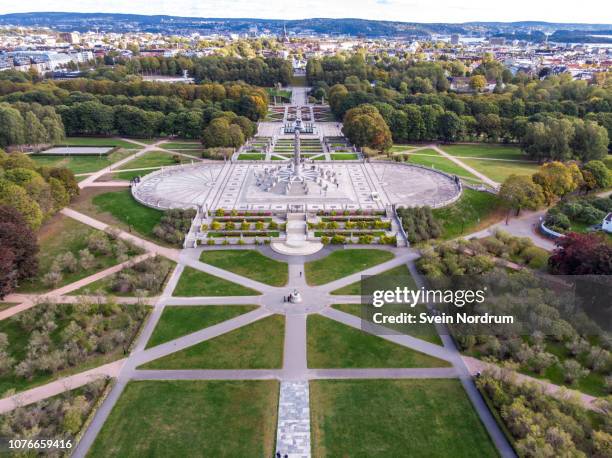from frogner park in oslo, norway - vigeland sculpture park stock pictures, royalty-free photos & images