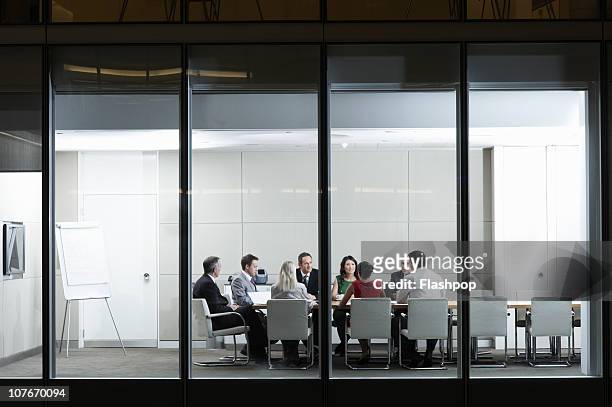portrait of people in a business meeting - business meeting foto e immagini stock