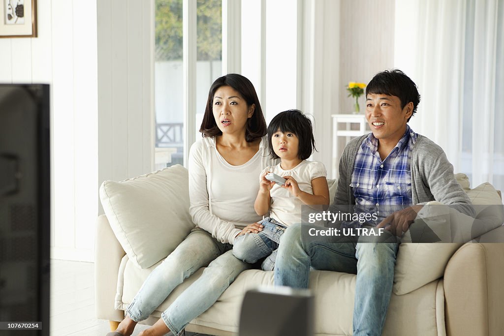 Family enthuses about television
