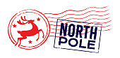 North Pole Holiday Christmas Postage Cancellation Mark
