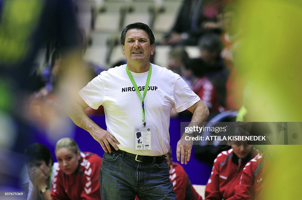 Romanian coach Radu Voina is seen agains