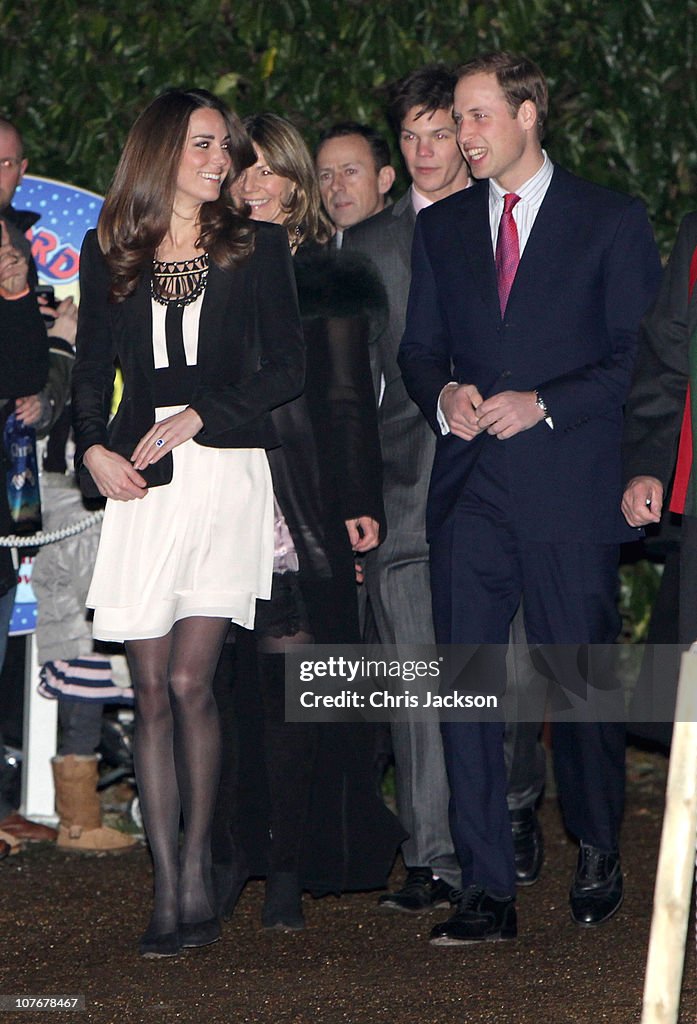Prince William and Catherine Middleton attend a Christmas Spectacular