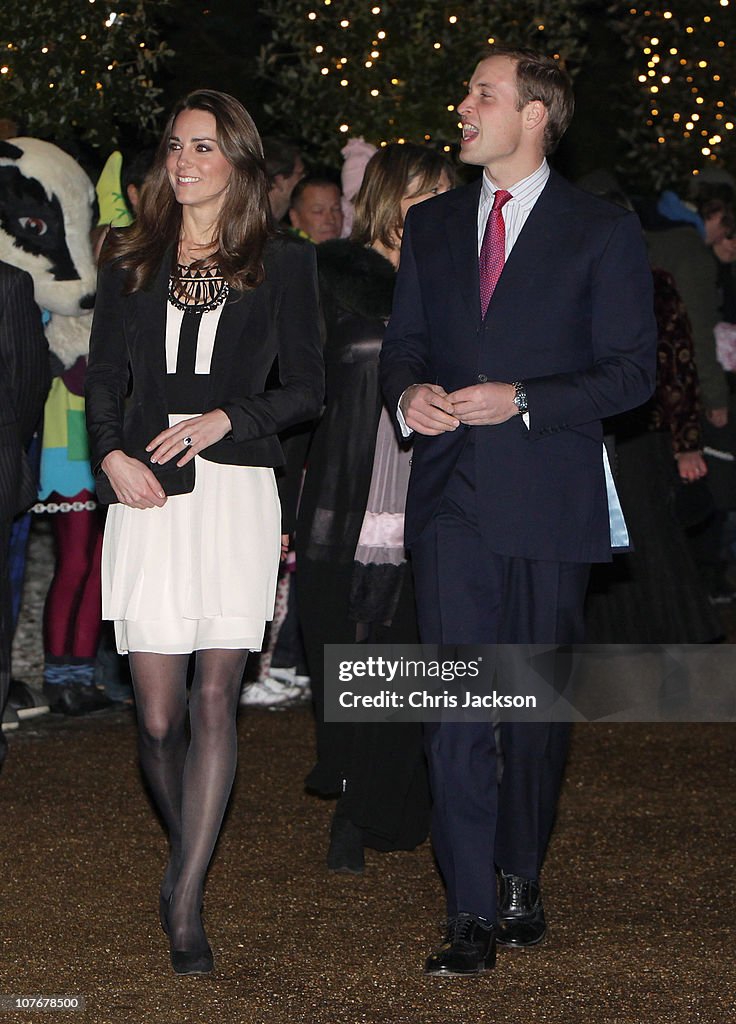 Prince William and Catherine Middleton attend a Christmas Spectacular