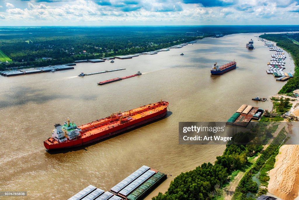 Oil Tankers on the Mississippi