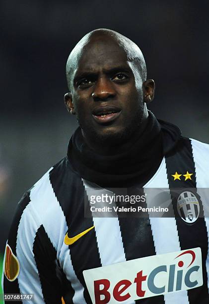 Mohamed Lamine Sissoko of Juventus FC looks on prior to the UEFA Europa League group A match between Juventus FC and Manchester City at Stadio...