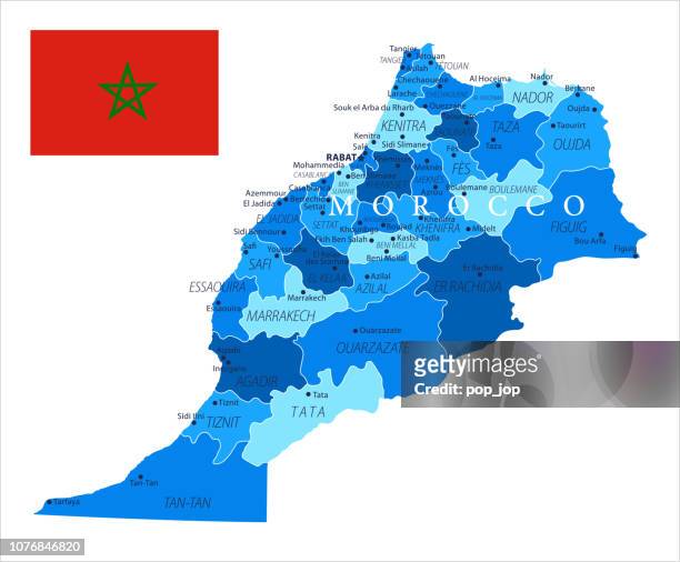 04 - morocco - blue spot isolated 10 - marrakesh stock illustrations