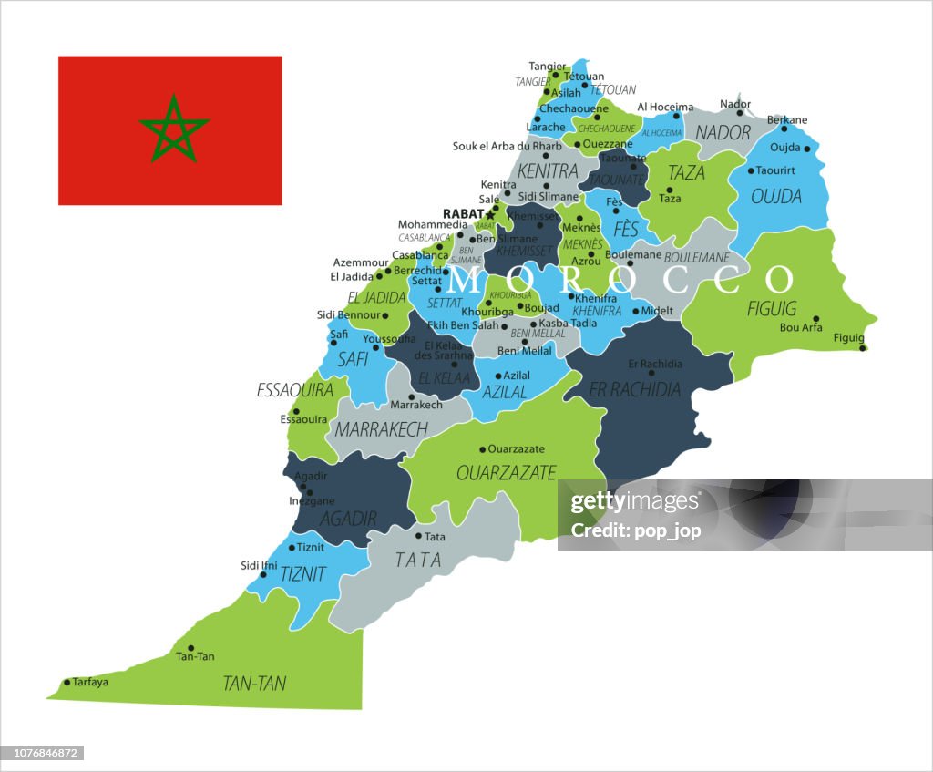 Map of Morocco - Vector