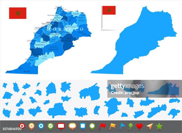map of morocco - infographic vector - marrakech stock illustrations