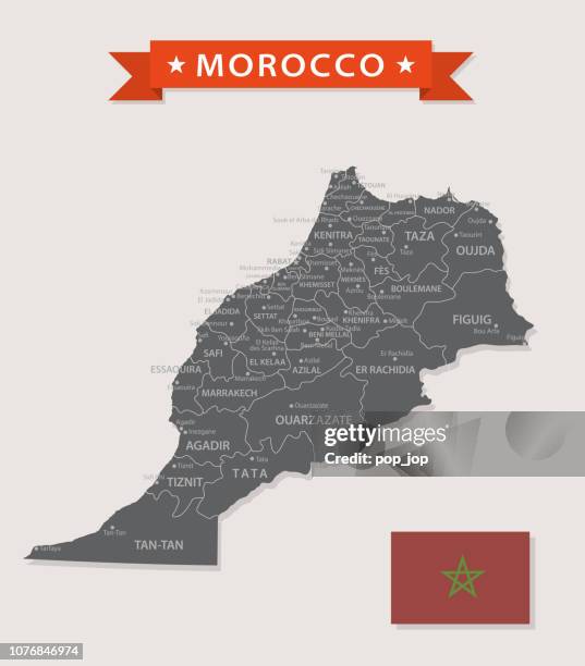 illustrations, cliparts, dessins animés et icônes de carte du maroc - vector vintage - marrakech
