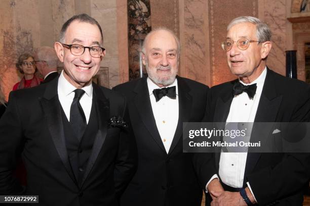 Colin Bailey, Larry Ricciardi and Jonathan Wainwright attend The Morgan Library & Museum at The Morgan Library & Museum on November 8, 2018 in New...