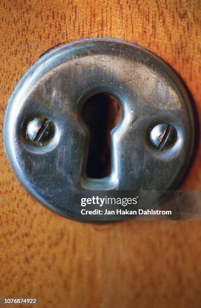 keyhole close-up - key hole stock pictures, royalty-free photos & images