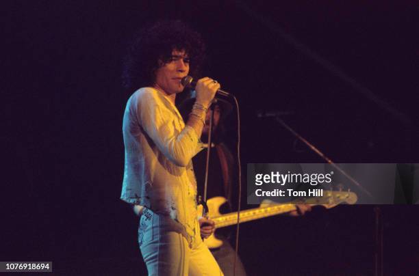 Singer-frontman Dan McCafferty of Scottish hard-rock band Nazareth performs at the Omni Coliseum on February 6, 1976 in Atlanta, Georgia.