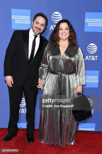 Ben Falcone and Melissa McCarthy attend the 30th Annual Palm Springs International Film Festival Film Awards Gala at Palm Springs Convention Center...