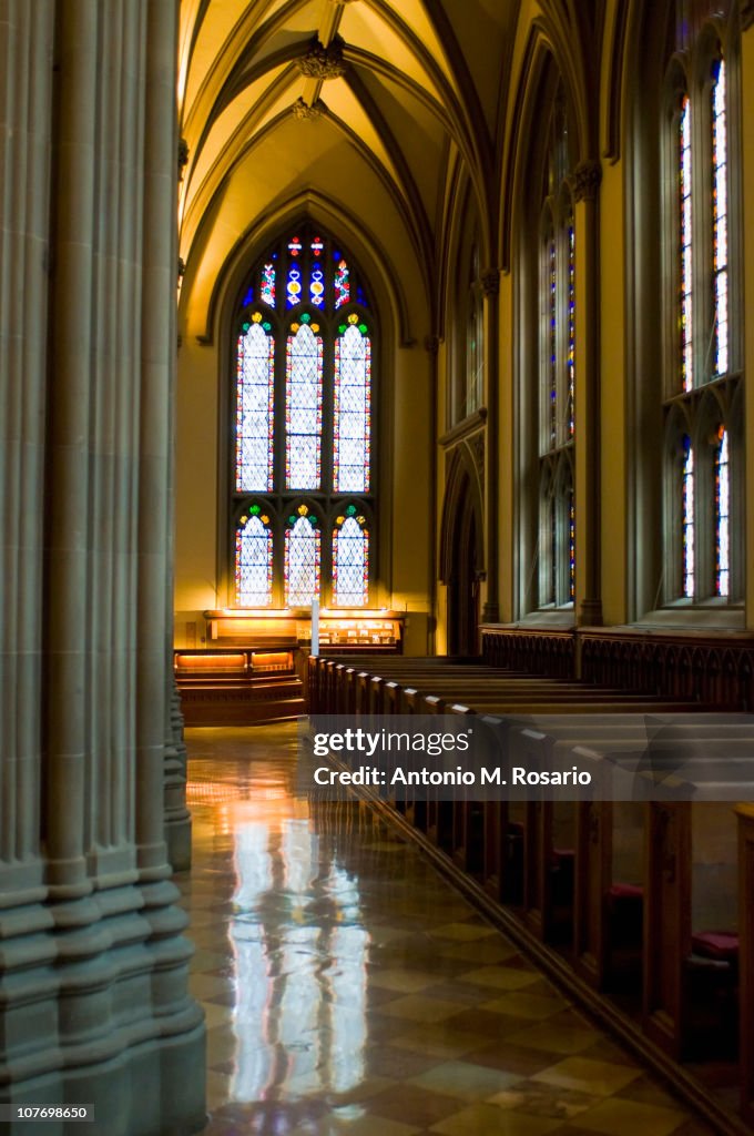 Usa New York New York City Church Interior High-Res Stock Photo - Getty ...