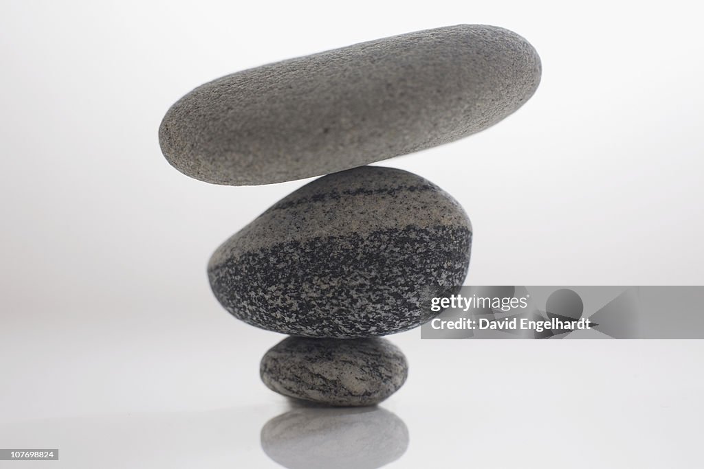 Three balanced stones