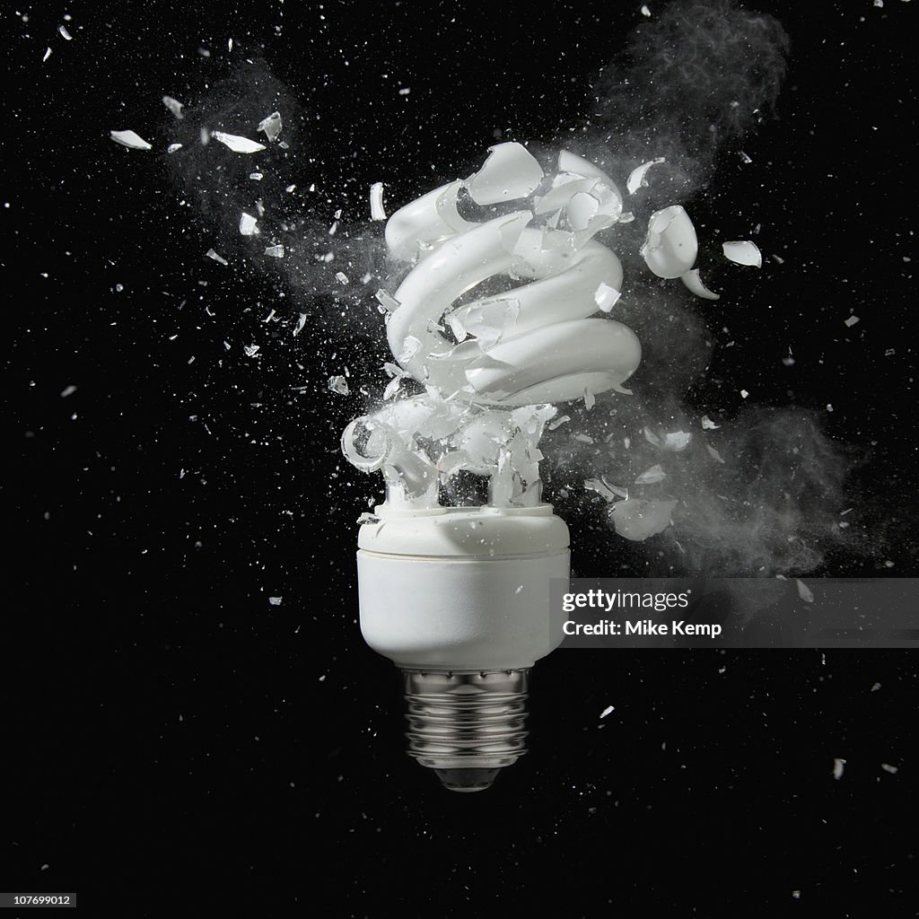 Energy efficient lightbulb exploding