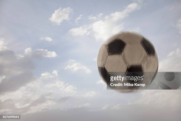 usa, utah, lehi, soccer ball against sky - lehi stock pictures, royalty-free photos & images
