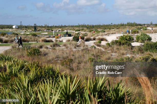 Rickie Fowler of the United States walks off the 14th tee during the final round of the Hero World Challenge at Albany, Bahamas on December 02, 2018...