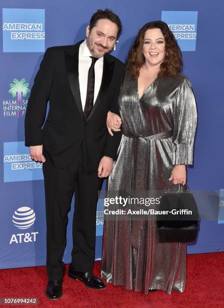 Melissa McCarthy and Ben Falcone attend the 30th Annual Palm Springs International Film Festival Film Awards Gala at Palm Springs Convention Center...