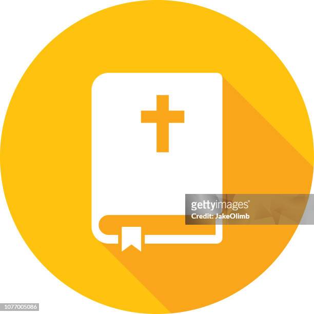bible icon silhouette - crucifix stock illustrations