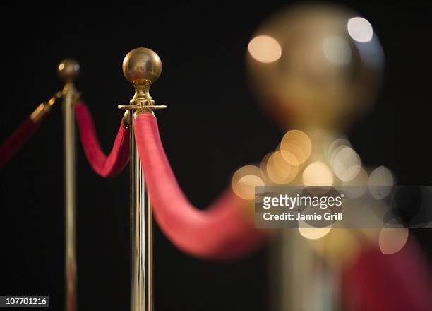 usa, new jersey, jersey city, rope barrier at red carpet event - cinema club stock pictures, royalty-free photos & images