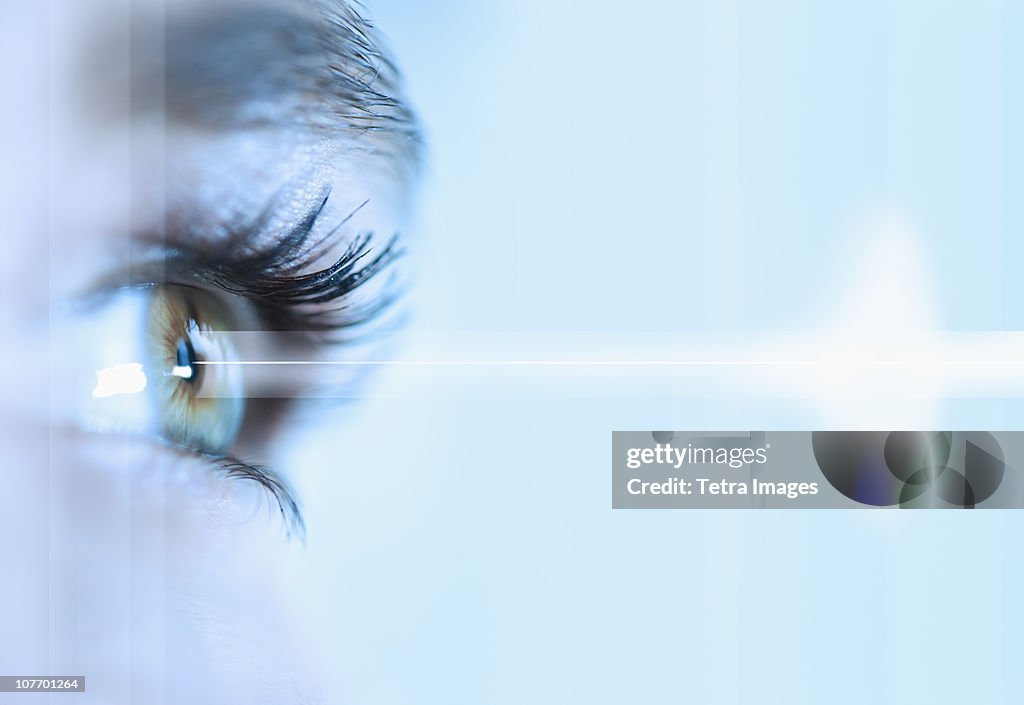 Close-up of young woman's eye