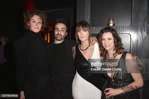 Sanne Faber, Gabrial Chiave, Anne L'Esterance and Molly Rusnak attend Bryan Rabin & Adam Bravin's "Giorgio's" Palm Springs Debut at Mr. Lyons on...