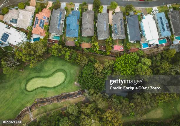 suburban homes in a row, robina - urban sprawl forest stock pictures, royalty-free photos & images