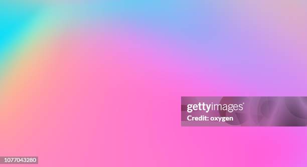 trendy colorful holographic abstract background - pink color gradient stock pictures, royalty-free photos & images