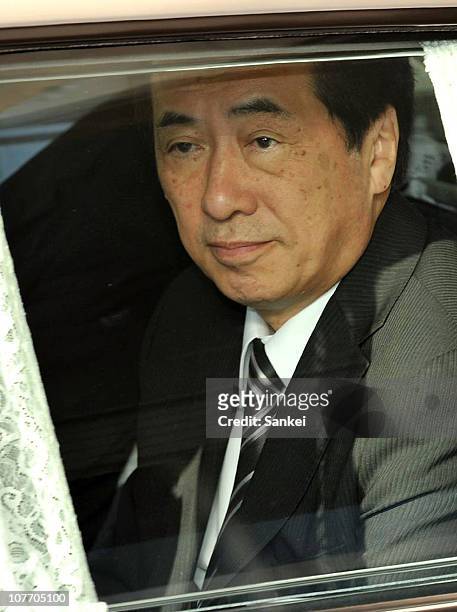 Japanese Prime Minister Naoto Kan leaves for Tokyo after inspecting U.S. Bases in Okinawa on December 18, 2010 in Naha, Okinawa, Japan.