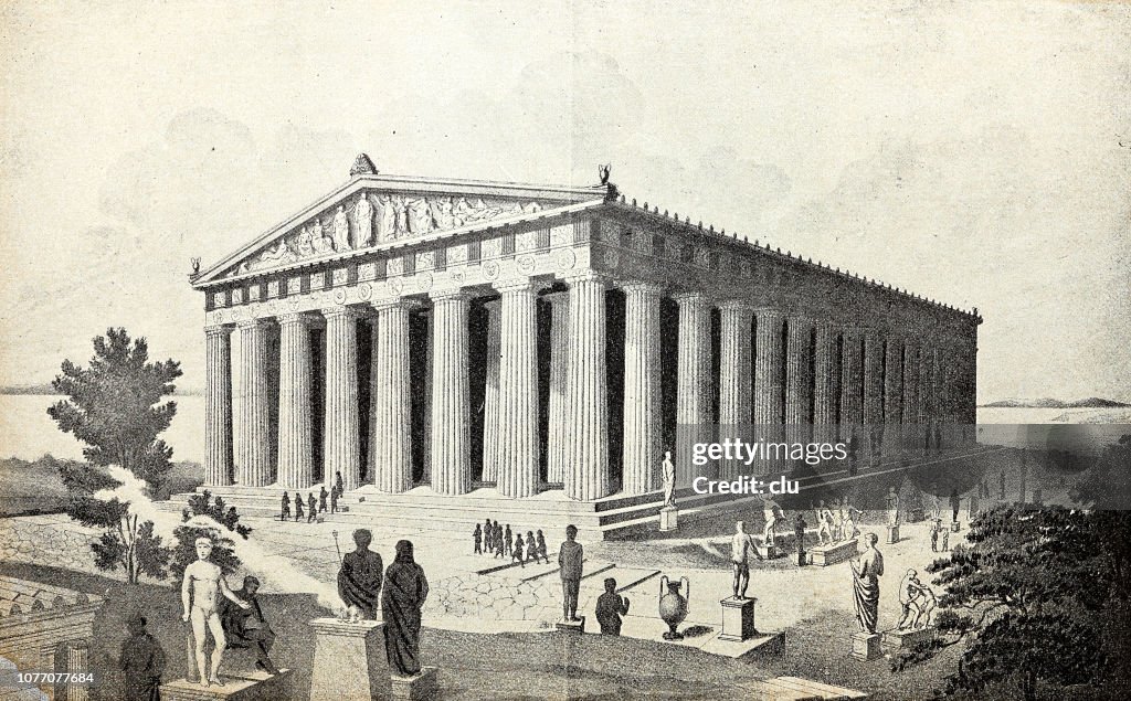 Classical greek, the restored Parthenon