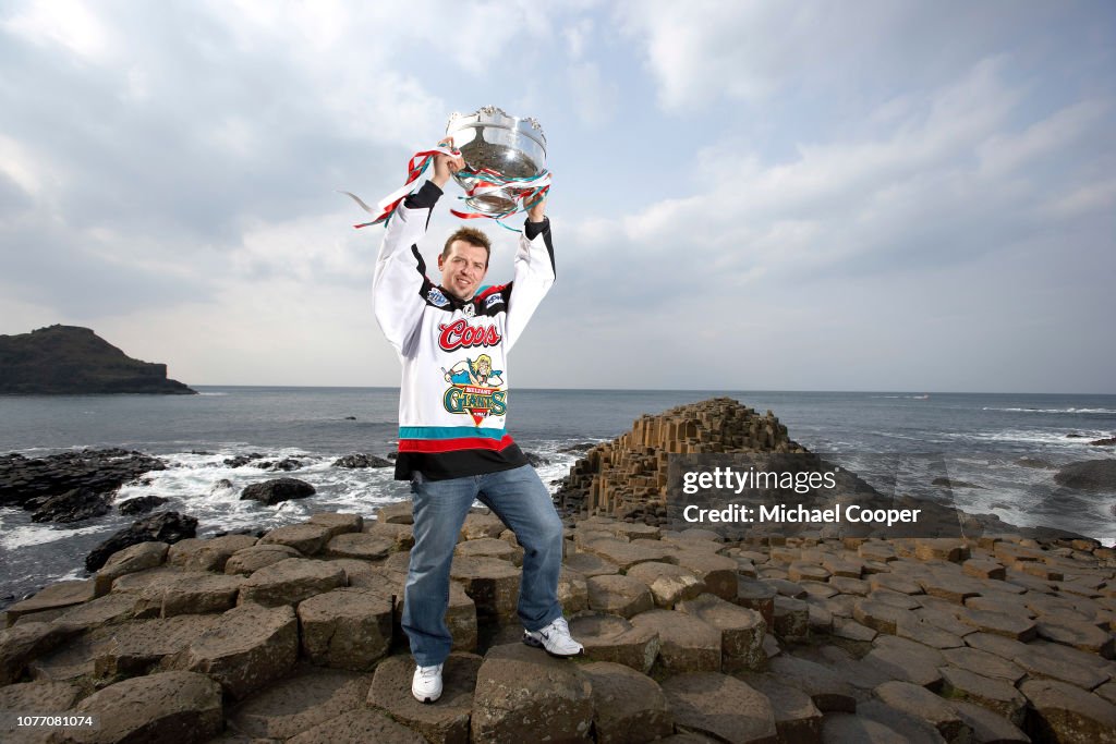 Theo Fleury, Belfast Giants at the Giants Causeway
